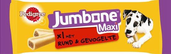 Pedigree Jumbone Hondensnacks Maxi - Rund & Gevogelte - 12 stuks