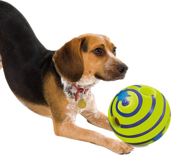 Wobble Wag Giggle Bal+ Honden Touw (30cm)- Honden bal - Honden speeltjes - Honden speelgoed intelligentie