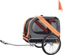 Duvo+ Fietskar Pet trailer 80x56,5x63cm Grijs Oranje