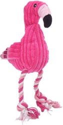 Hondenspeelgoed - Flamingo - knuffel - pluche - geluid - stevig - roze - speelgoed voor de hond - 38...
