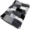 Vetbed - Dierenmat - Dierenkleed - Hondenkleed - Patchwork Zwart Grijs Antraciet Wit latex anti slip 100 x 75 cm...