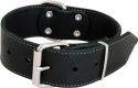 Vetleder brede halsband zwart 'Jack and Vanilla' halsomvang: 37-45 cm